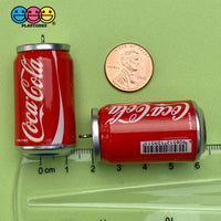 Cans Of Soda 3D Charms With Hooks Coke Pepsi Sprite And Orange Fanta 5 Pcs Charm