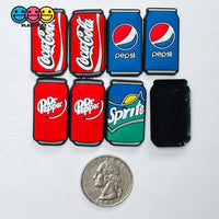Soda Cans Fake Food Shoe Charms WITHOUT Buckle Botton Bendable Flatback Cabochons Slime Supply Fake Decoden 8pcs Charm