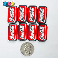 Soda Cans Fake Food Shoe Charms WITHOUT Buckle Botton Bendable Flatback Cabochons Slime Supply Fake Decoden 8pcs coke