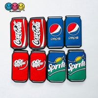 Soda Cans Fake Food Shoe Charms WITHOUT Buckle Botton Bendable Flatback Cabochons Slime Supply Fake Decoden 8pcs mixes