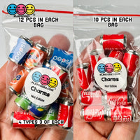Soda Cans Mini Charms Coke Pepsi Sprite Orange Fanta Can 10/12Pcs 4 Types To Choose Playcode3 Llc