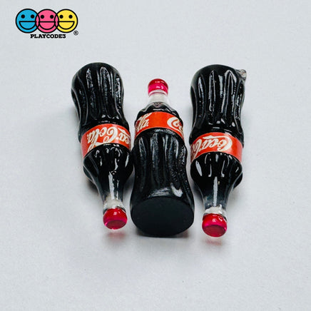Soft Drink Mini Old Fashion Soda Bottle Fake Food Miniatures 3D Charms Cabochon 10pcs C3 Charm