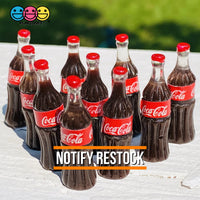 Coca Cola Coke Soda Bottles Fake Food Miniatures 3D Charms Cabochon 10Pcs Charm