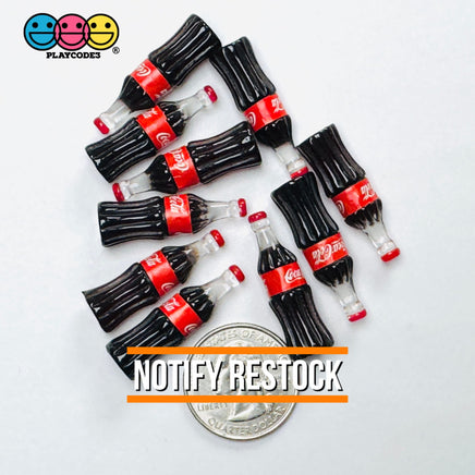 Soft Drink Mini Old Fashion Soda Bottle Fake Food Miniatures 3D Charms Cabochon 10pcs C3 Charm