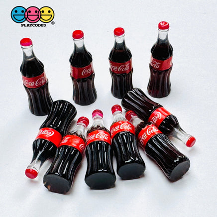 Soft Drink Mini Old Fashion Soda Bottle Fake Food Miniatures 3D Charms Cabochon 10pcs C3 Charm