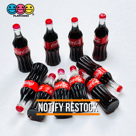 Soft Drink Mini Old Fashion Soda Bottle Fake Food Miniatures 3D Charms Cabochon 10pcs C3 Charm
