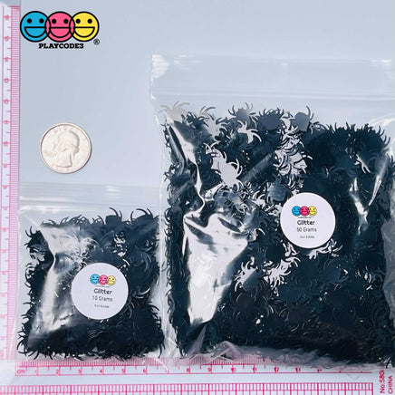 Spider Black Halloween Table Scatter Spiders Confetti Glitter Decorations