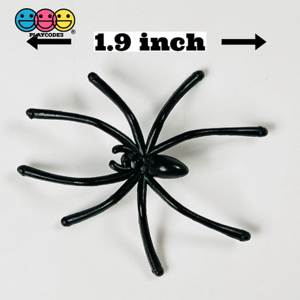 Spider Black Long Legs With Peg On Back Charm Halloween Cabochons 15 Pcs
