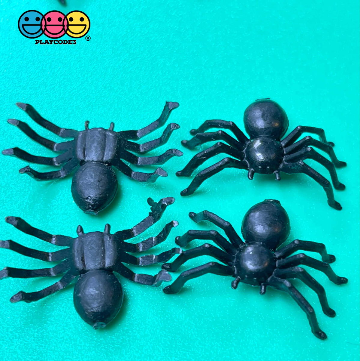 Spider Mini Black Small Spiders Charm Halloween Cabochons 30 pcs| PLAYCODE3