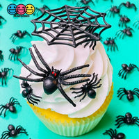 Spider Mini Black Spiders Charm Halloween Cabochons 30 Pcs