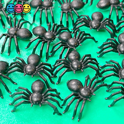 Spider Mini Black Spiders Charm Halloween Cabochons 30 Pcs