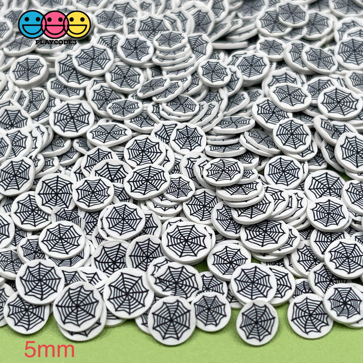 Spider Web Fimo Slices Fake Sprinkles Halloween Decor| PLAYCODE3
