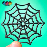 Spider Webs Black Glow-In-The-Dark Spiders Web Charm Halloween Cabochons 20 Pcs