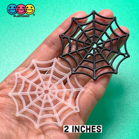 Spider Webs Black Glow-In-The-Dark Spiders Web Charm Halloween Cabochons 20 Pcs