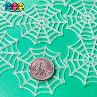 Spider Webs Black Glow-In-The-Dark Spiders Web Charm Halloween Cabochons 20 Pcs