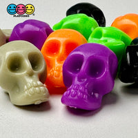 Spooky Mini Skull Heads 5 Colors Charm Plastic Party Favors Halloween Cabochons 10 Pcs Playcode3 Llc