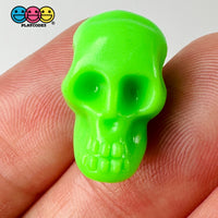 Spooky Mini Skull Heads 5 Colors Charm Plastic Party Favors Halloween Cabochons 10 Pcs Playcode3 Llc