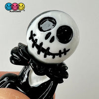 Spooky Skeleton Head Charm Plastic Party Favors Halloween Cabochons 10 Pcs Playcode3 Llc