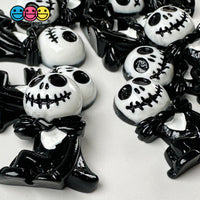 Spooky Skeleton Head Charm Plastic Party Favors Halloween Cabochons 10 Pcs Playcode3 Llc