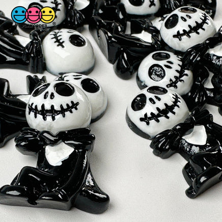 Spooky Skeleton Head Charm Plastic Party Favors Halloween Cabochons 10 Pcs Playcode3 Llc