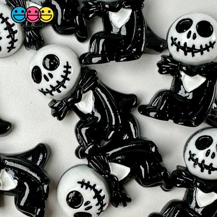Spooky Skeleton Head Charm Plastic Party Favors Halloween Cabochons 10 Pcs Playcode3 Llc