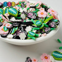 Spring Flower Leaves Butterfly Blossom Easter Fake Clay Sprinkles Decoden Fimo Jimmies Sprinkle