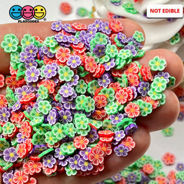 Spring Flower Mix Red Green Purple Harvest Fimo Fake Sprinkles Confetti Funfetti Sprinkle