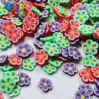 Spring Flower Mix Red Green Purple Harvest Fimo Fake Sprinkles Confetti Funfetti Sprinkle
