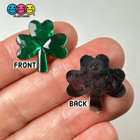 St. Patricks Day Shamrock 3 Leaves Lucky 2 Sizes Flatback Charms Cabochons Decoden Charm 10/20 Pcs