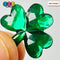 St. Patricks Day Shamrock 3 Leaves Lucky 2 Sizes Flatback Charms Cabochons Decoden Charm 10/20 Pcs