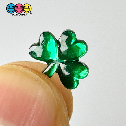 St. Patricks Day Shamrock 3 Leaves Lucky 2 Sizes Flatback Charms Cabochons Decoden Charm 10/20 Pcs