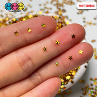 Star Glitter Gold Fake Sprinkles Golden Shinny Iridescent Nail Art Decoden 3Mm