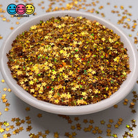 Star Glitter Gold Fake Sprinkles Golden Shinny Iridescent Nail Art Decoden 3Mm