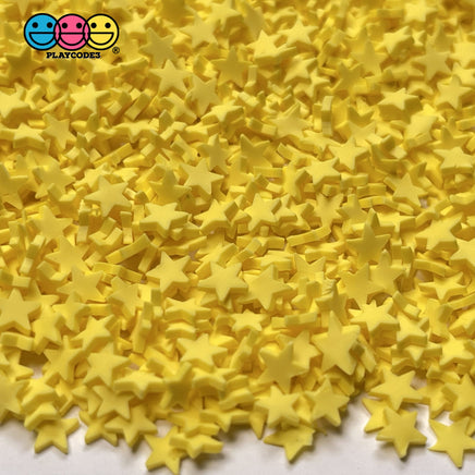 Star Little Bright Yellow Fimo Slices Fake Clay Sprinkles Stars Decoden Jimmies Funfetti 20 Grams