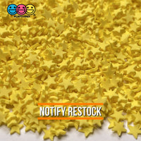 Star Little Bright Yellow Fimo Slices Fake Clay Sprinkles Stars Decoden Jimmies Funfetti 20 Grams