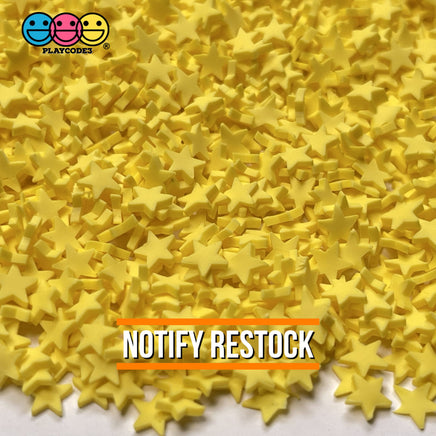 Star Little Bright Yellow Fimo Slices Fake Clay Sprinkles Stars Decoden Jimmies Funfetti 20 Grams