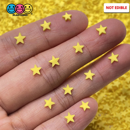 Star Little Bright Yellow Fimo Slices Fake Clay Sprinkles Stars Decoden Jimmies Funfetti Sprinkle