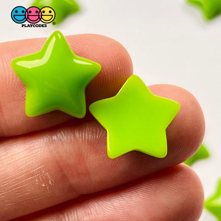 Star Shaped Flatback Mini Charms 3 Colors Cabochons Stars Christmas 10 Pcs Charm