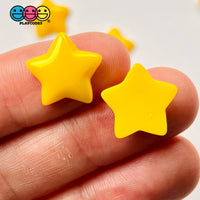 Star Shaped Flatback Mini Charms 3 Colors Cabochons Stars Christmas 10 Pcs Charm