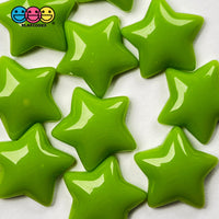 Star Shaped Flatback Mini Charms 3 Colors Cabochons Stars Christmas 10 Pcs Green Charm