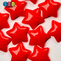 Star Shaped Flatback Mini Charms 3 Colors Cabochons Stars Christmas 10 Pcs Red Charm