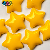 Star Shaped Flatback Mini Charms 3 Colors Cabochons Stars Christmas 10 Pcs Yellow Charm