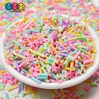 Star Sprinkle Pastel Mix Fimo Slices Fake Clay Sprinkles Stars Decoden Jimmies Funfetti