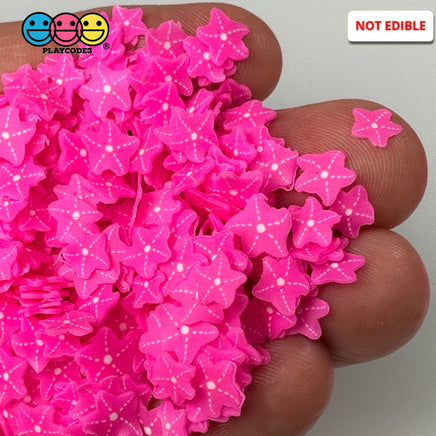 Hot Pink Star Fish Summer Sea Beach Aqua Kawaii Cute Fake Clay Sprinkles Decoden Jimmies 10 Grams