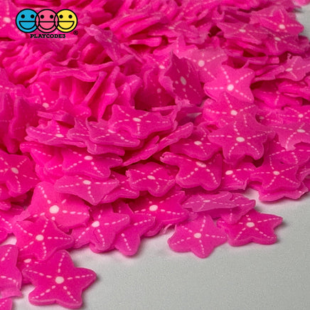 Hot Pink Star Fish Summer Sea Beach Aqua Kawaii Cute Fake Clay Sprinkles Decoden Jimmies Sprinkle