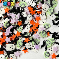 Starry Scary Night Ghost Bat Star Fimo Faux Sprinkles Halloween Funfetti 10 Grams Sprinkle