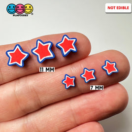 Stars Red White Blue 4Th Of July Fimo Slice Fake Sprinkles Patriotic Decoden Jimmies 7/11Mm
