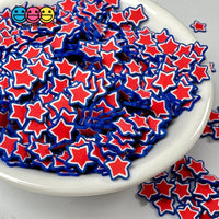 Stars Red White Blue 4Th Of July Fimo Slice Fake Sprinkles Patriotic Decoden Jimmies 7/11Mm