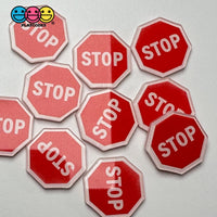Stop Sign Dollhouse Flatback Cabochons Decoden Charm 10 Pcs Playcode3 Llc