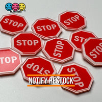 Stop Sign Dollhouse Flatback Cabochons Decoden Charm 10 Pcs Playcode3 Llc